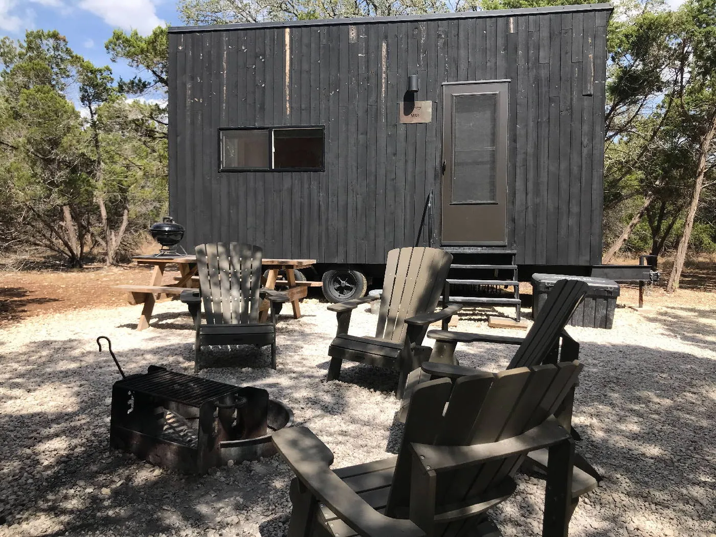 firepit and cabin